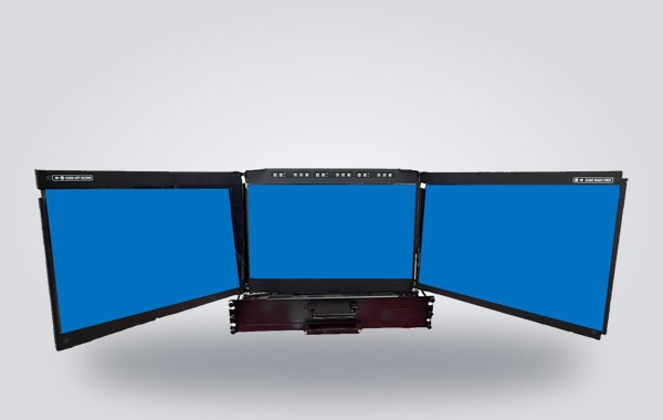 LRK-17W-2U-3LCD rugged three-display keyboard console