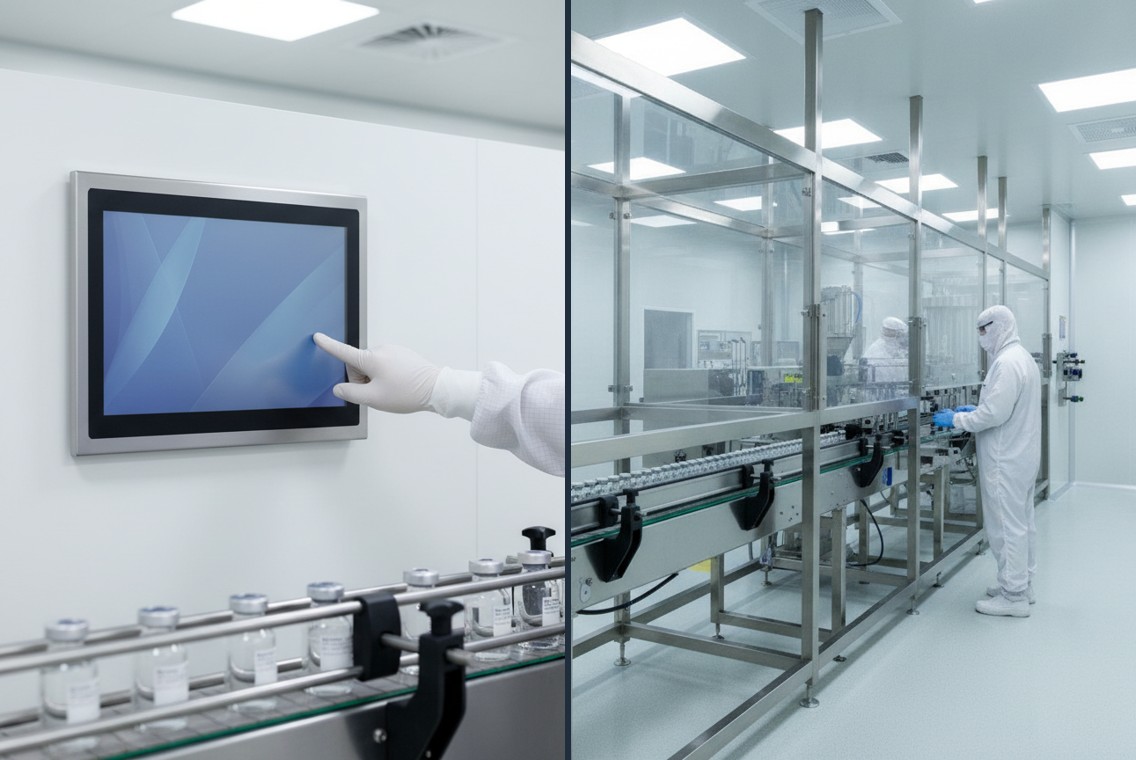 RGTS-FIP-15RT-67 at a cleanroom fill-finish line: point-of-use operation and line context